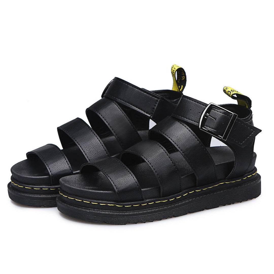 Women's Platform Strappy Comfortable Sandals Buckle Chunky Sole
