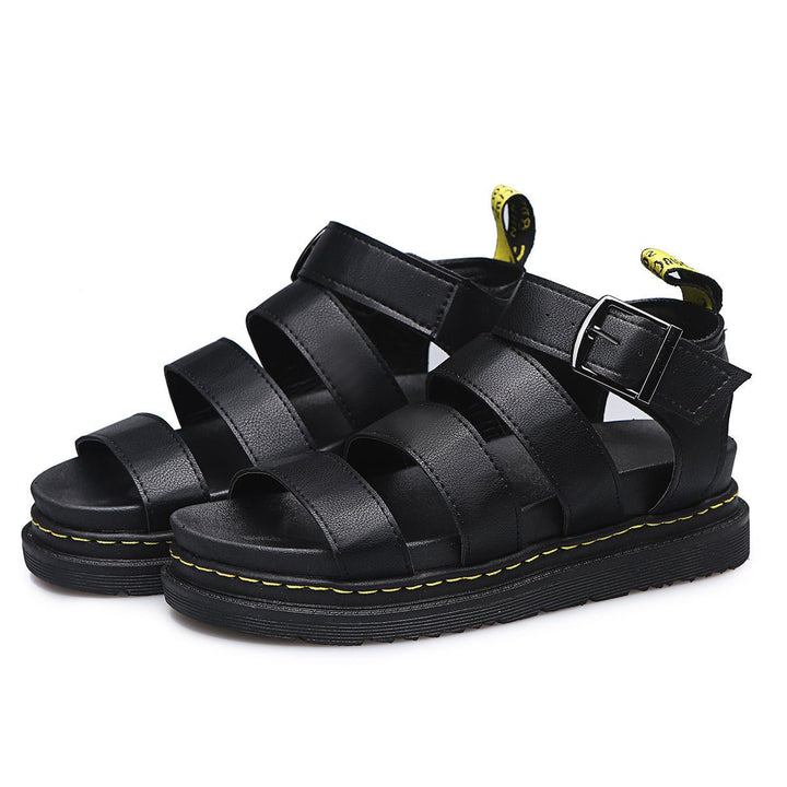 Women's Platform Strappy Comfortable Sandals Buckle Chunky Sole