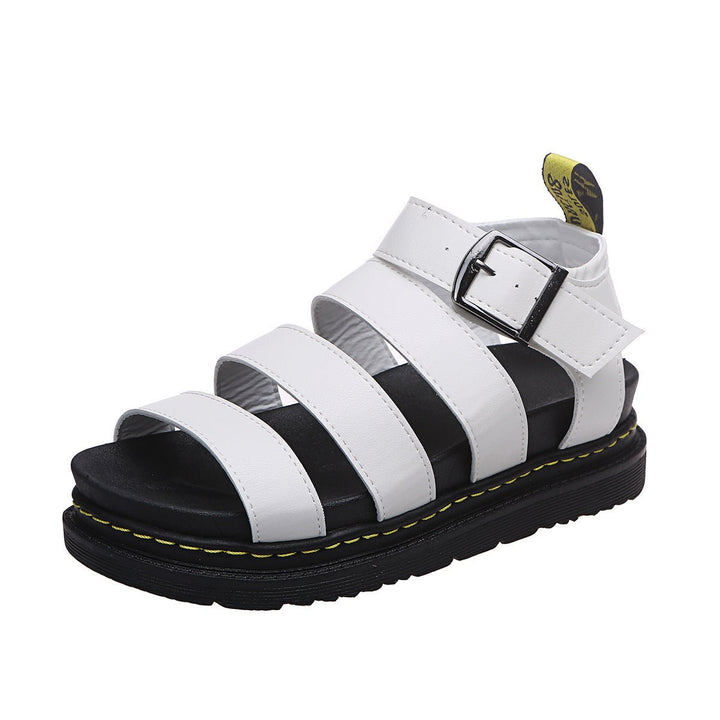 Women's Platform Strappy Comfortable Sandals Buckle Chunky Sole