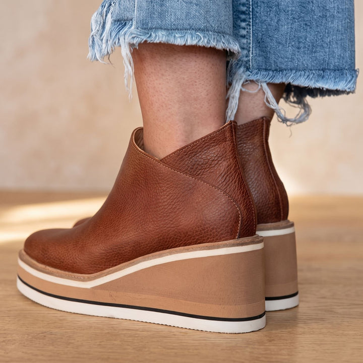 Women's Platform Wedge Side-Zip Ankle Boots