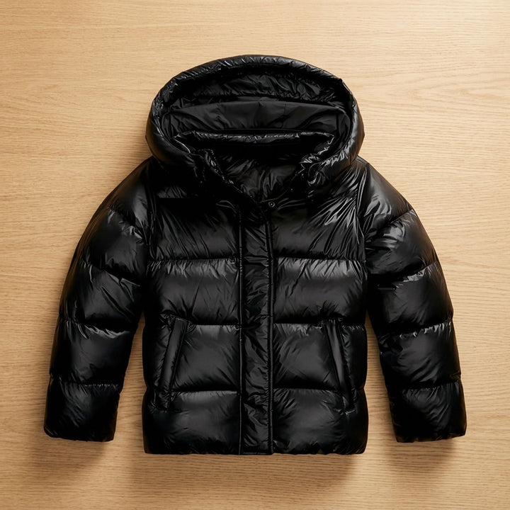 Women's Quilted Hooded Puffer Winter Jacket Full-Zip