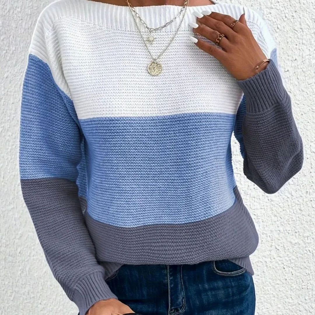 Women's Relaxed-Fit Color-Block Cashmere Turtleneck Sweater