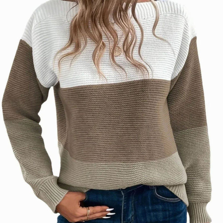 Women's Relaxed-Fit Color-Block Cashmere Turtleneck Sweater
