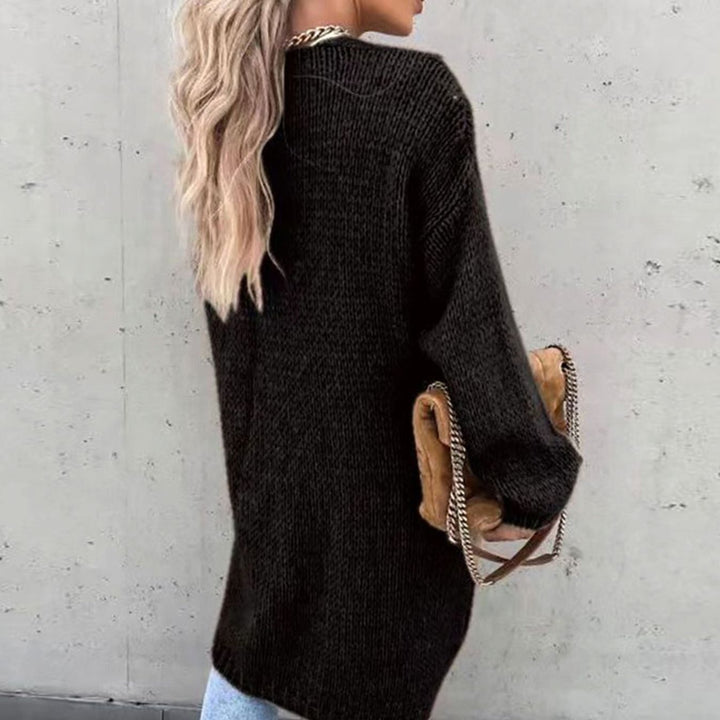 Women's Relaxed-Fit Long Open Front Cardigan Sweater
