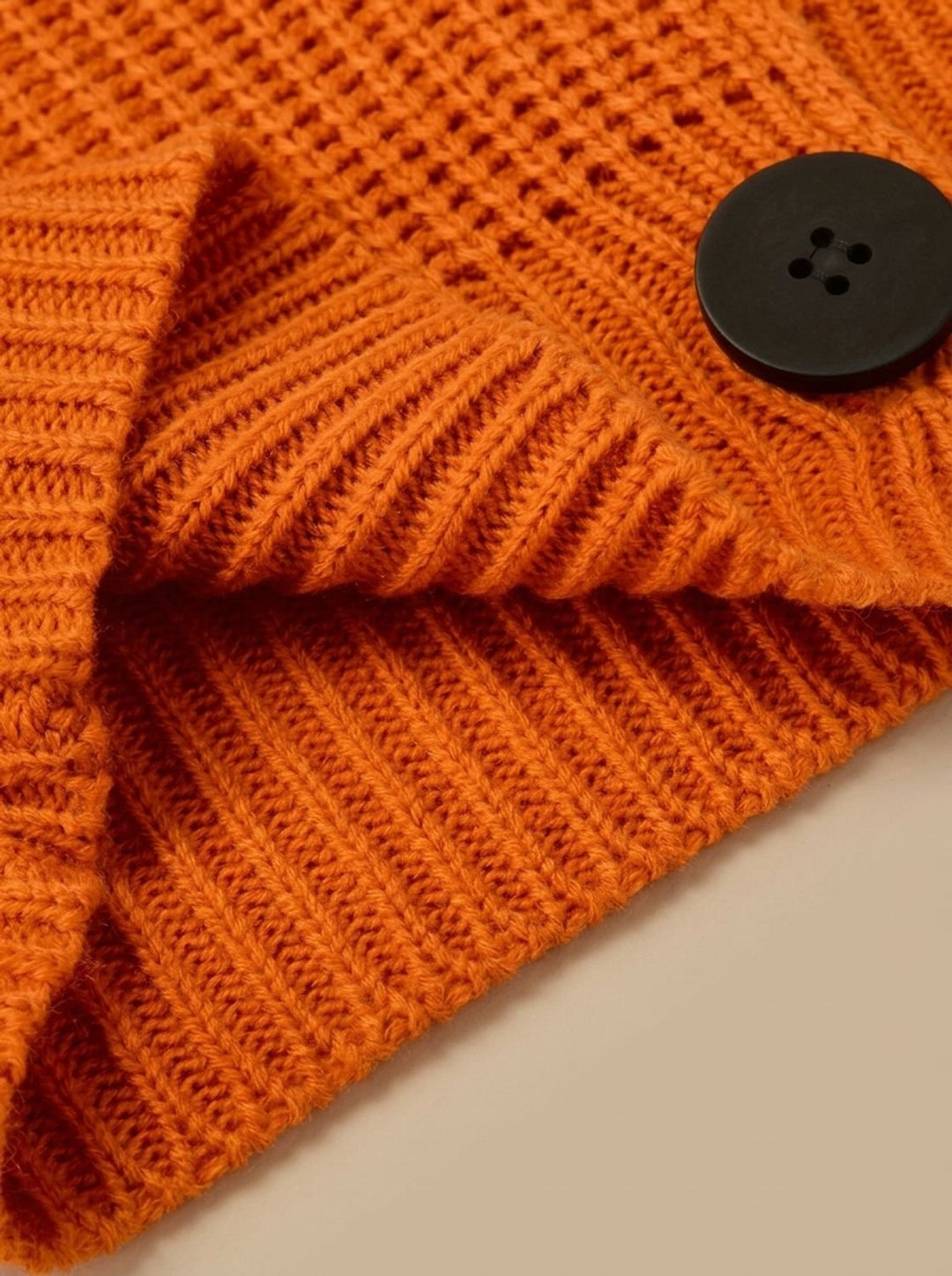Women's Relaxed-Fit Ribbed Knit Folded-Collar Pullover Sweater