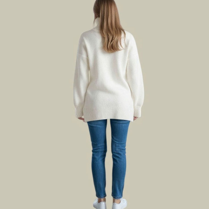 Women's Relaxed-Fit Ribbed Turtleneck Sweater