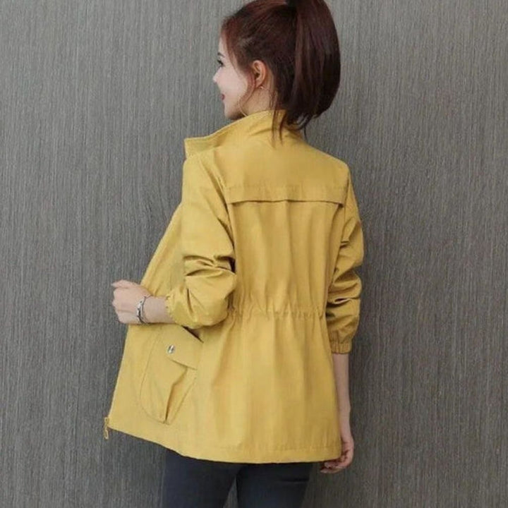 Women's Relaxed-Fit Waterproof Zip-Up Trench Coat - Yellow