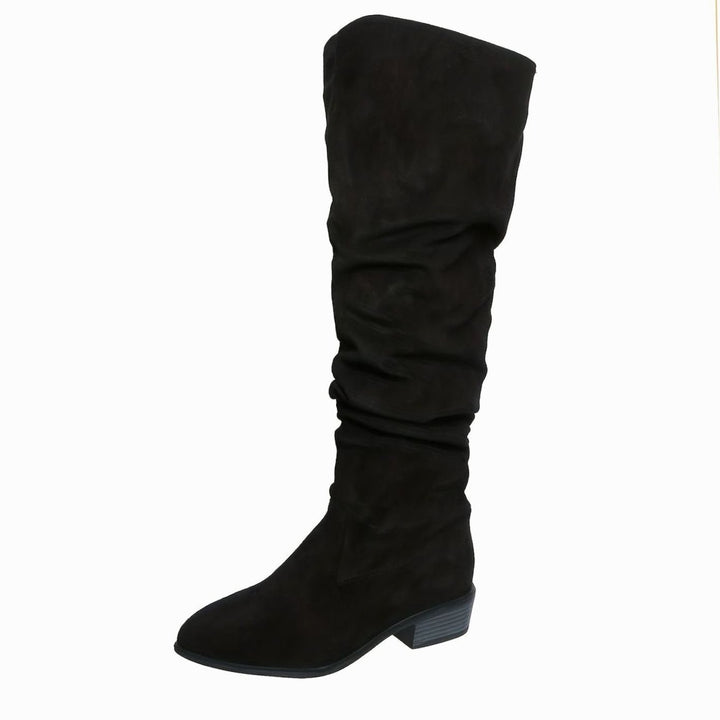 Women's Slouchy Over-the-Knee Suede Block-Heel Boots