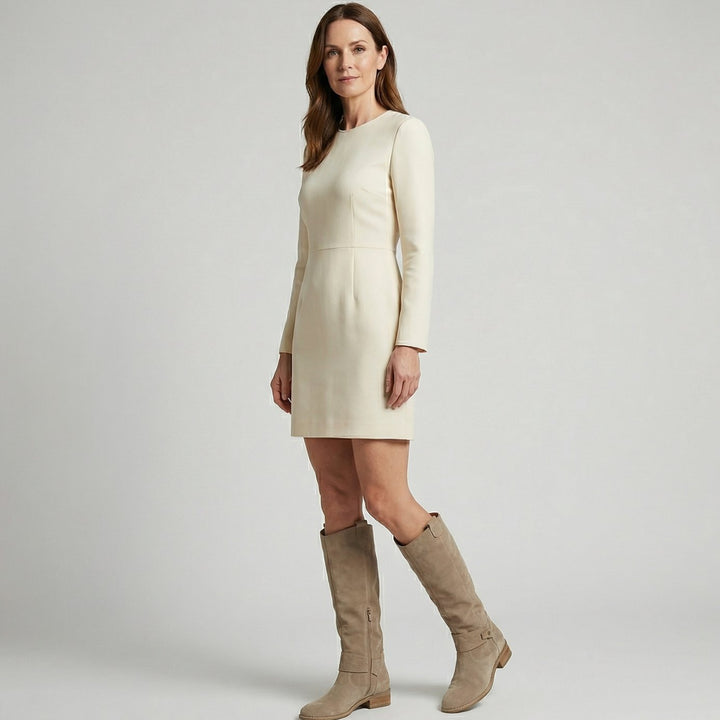 Women's Slouchy Suede-Look Knee High Boots Low Heel