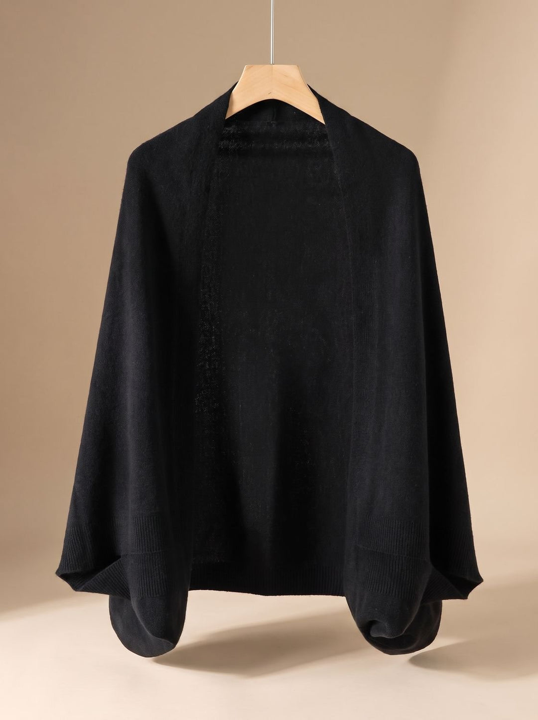 Women's Soft Faux Cashmere Oversized Wrap Scarf - Black
