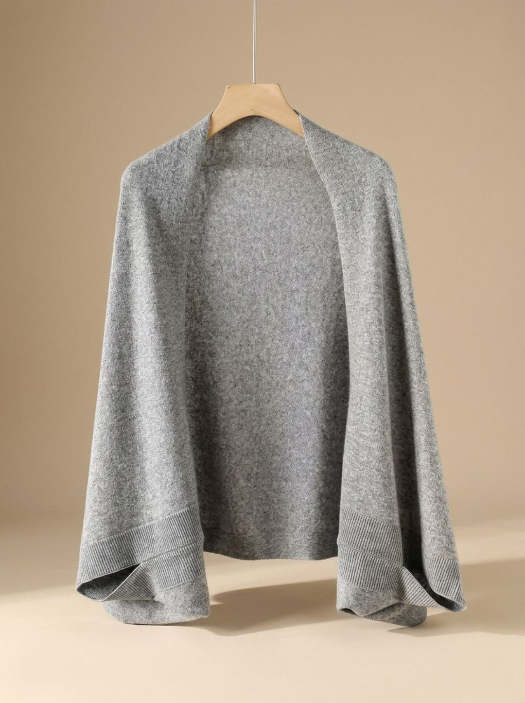 Women's Soft Faux Cashmere Oversized Wrap Scarf - Light Gray