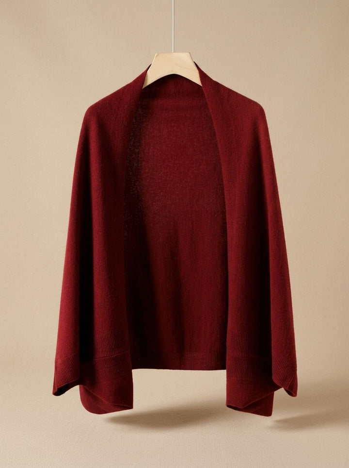 Women's Soft Faux Cashmere Oversized Wrap Scarf - Burgundy