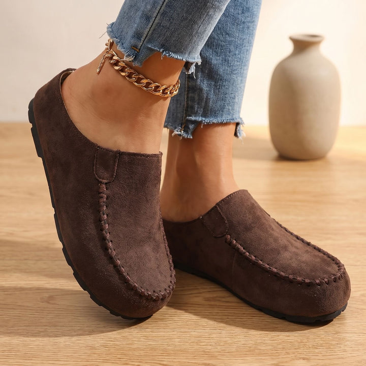 Women's Suede Slip-On Mules Cushioned Comfort Clogs