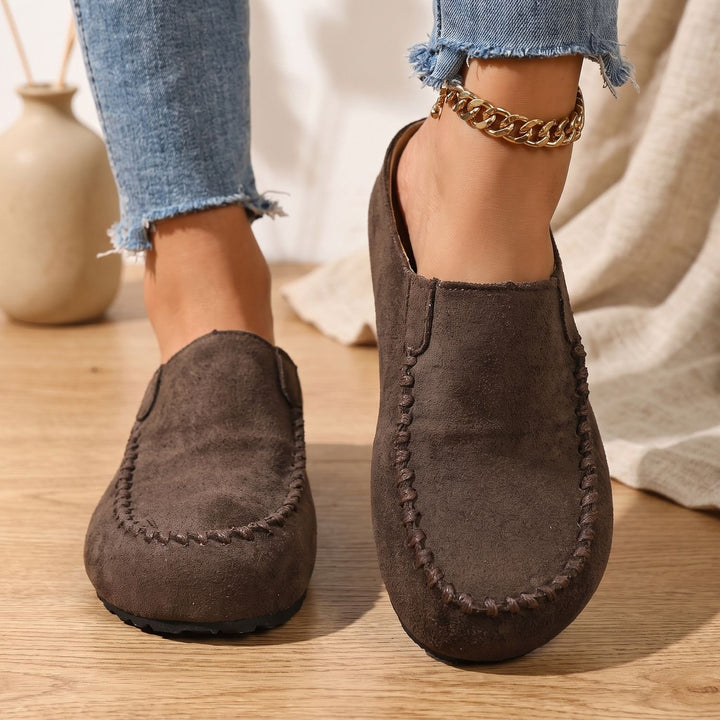 Women's Suede Slip-On Mules Cushioned Comfort Clogs