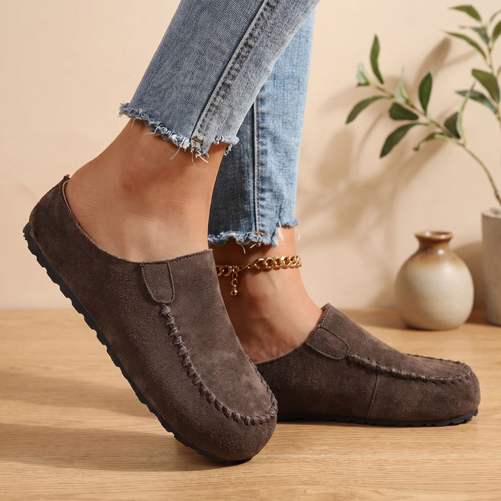 Women's Suede Slip-On Mules Cushioned Comfort Clogs