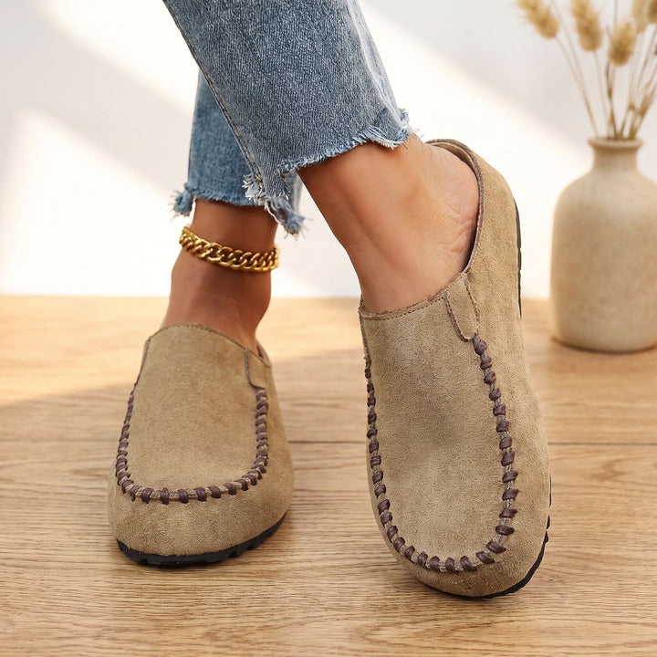 Women's Suede Slip-On Mules Cushioned Comfort Clogs