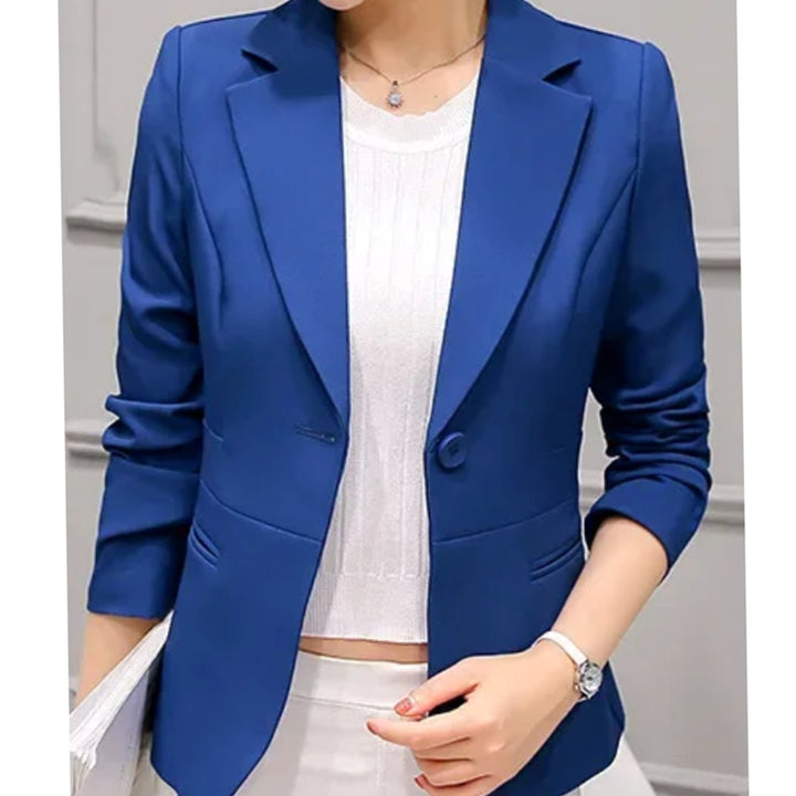 Women's Tailored Slim-Fit One-Button Office Blazer