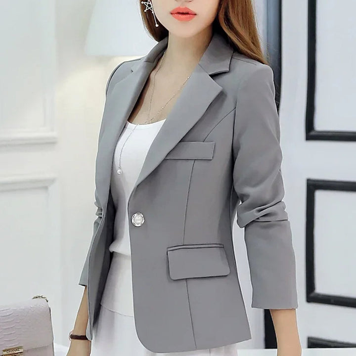 Women's Tailored Slim-Fit One-Button Office Blazer
