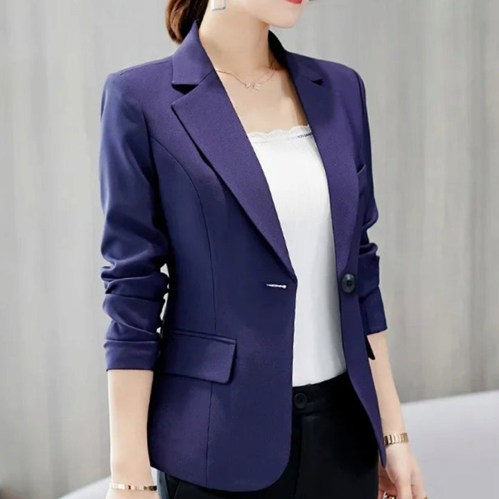 Women's Tailored Slim-Fit One-Button Office Blazer
