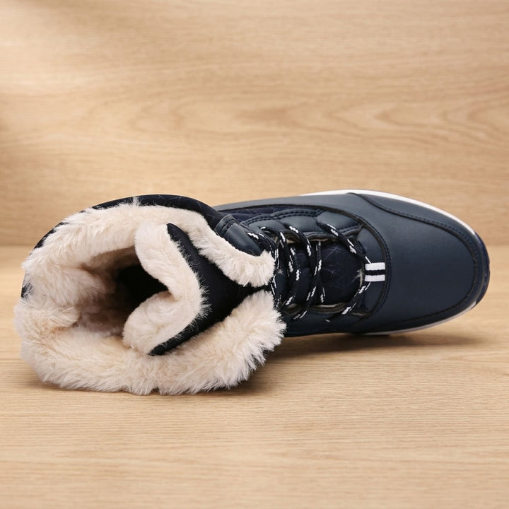 Women's Waterproof Faux-Fur Lined Lace-Up Snow Boots