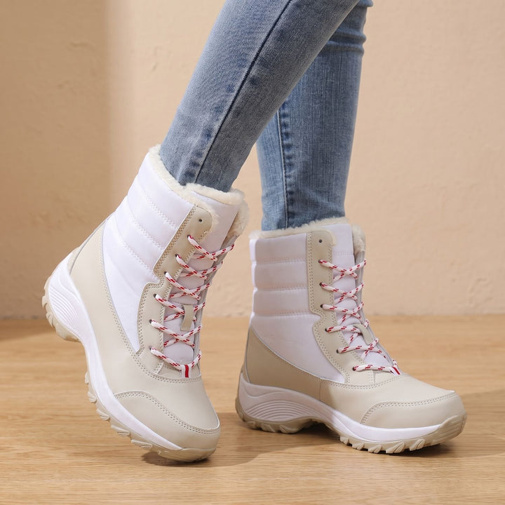 Women's Waterproof Faux-Fur Lined Lace-Up Snow Boots