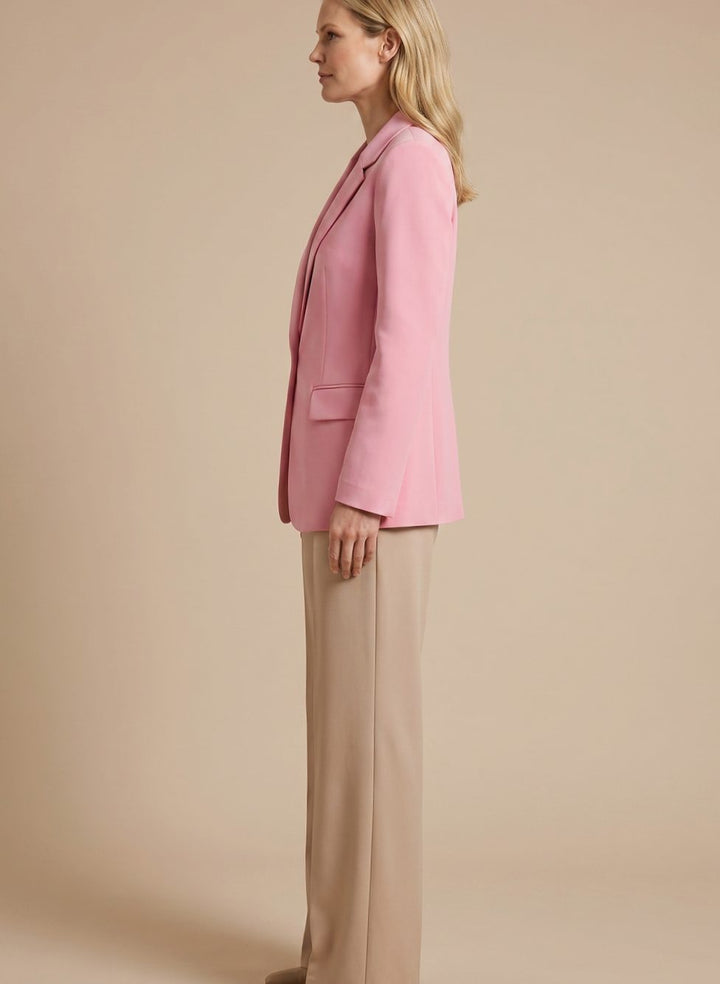 Women's Wide-Leg Blazer Flare-Pant Two-Piece Suit Set