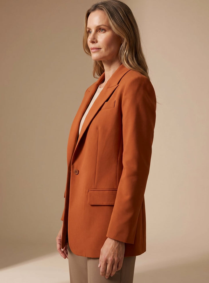 Women's Wide-Leg Blazer Flare-Pant Two-Piece Suit Set