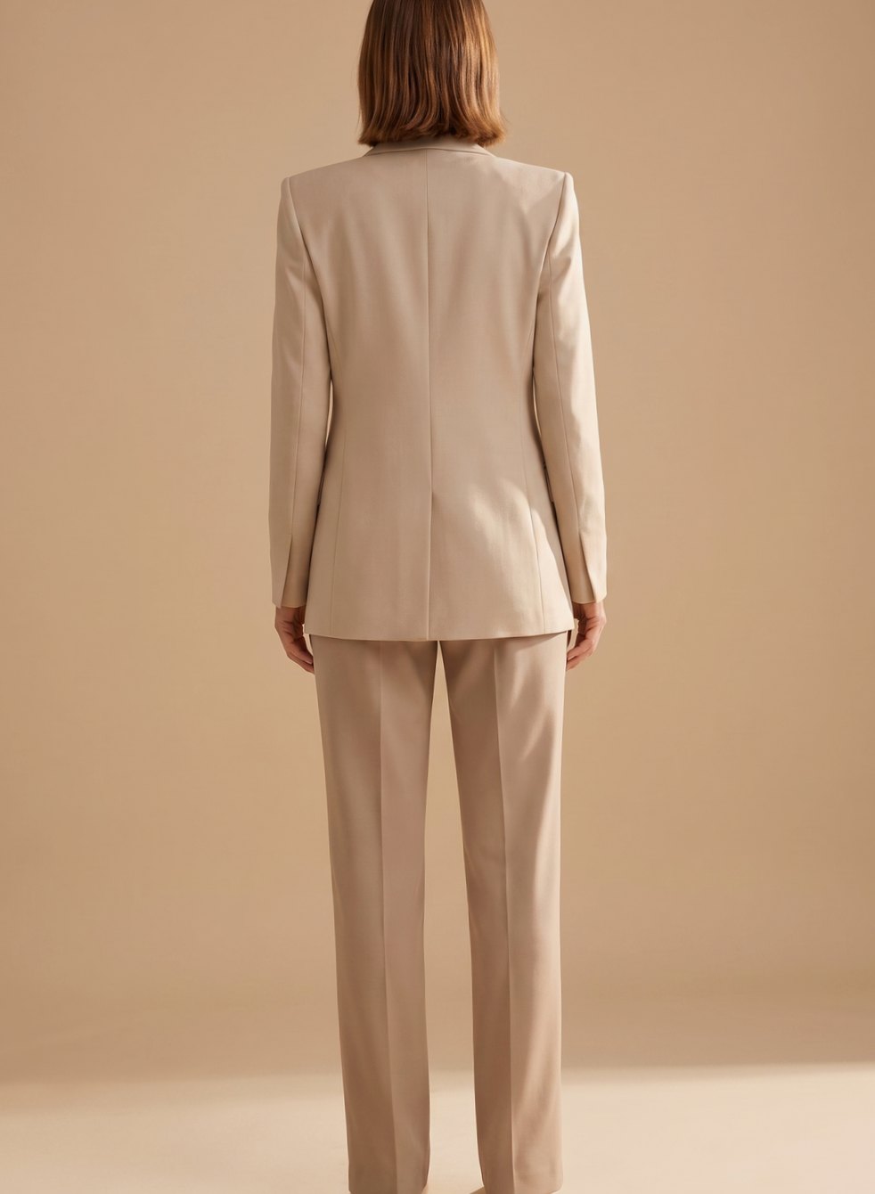 Women's Wide-Leg Blazer Flare-Pant Two-Piece Suit Set