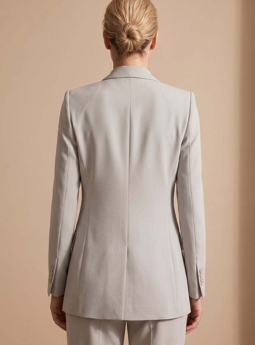 Women's Wide-Leg Blazer Flare-Pant Two-Piece Suit Set